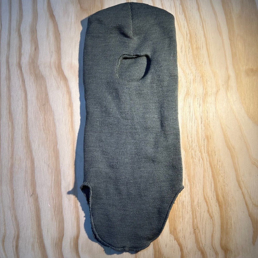 Vintage military Olive Green Knit Balaclava Tactical Ski Mask One Size Unisex